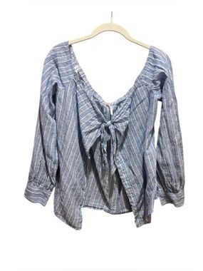 Free People Women’s Stripe Shoulder Drop Blouse